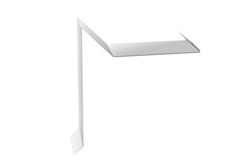 Планка ветровая для мягкой кровли двойная завальцовка 60х30х90 0,45 PE с пленкой RAL 9003 сигнальный белый | Металлобаза Волхонка