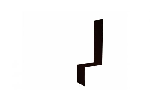 Планка примыкание боковое фальц 0,45 PE с пленкой RR 32 темно-коричневый | Металлобаза Волхонка