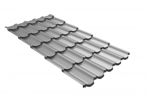 Металлочерепица квинта плюс c 3D резом 0,5 RAL 7004 сигнальный серый | Металлобаза Волхонка
