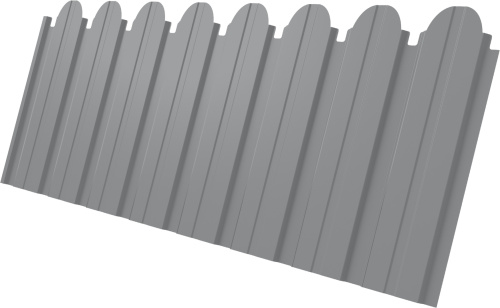 Профнастил C10B фигурный 0,5 ПЭ RAL 7004 сигнальный серый | Металлобаза Волхонка