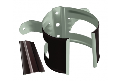 Кронштейн трубы на дерево Optima 90мм RR 32 темно-коричневый | Металлобаза Волхонка