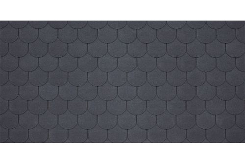 Битумная черепица TEGOLA ASSISI ardesia 468 (темно-серый) | Металлобаза Волхонка
