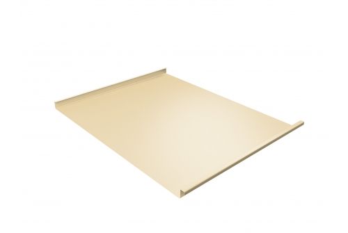 Фальц двойной стоячий 0,45 PE с пленкой на замках RAL 1014 слоновая кость | Металлобаза Волхонка