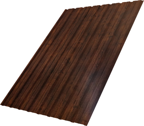 Профнастил С10B 0,45 Принт Премиум Бразильская вишня темная Фреш TwinColor | Металлобаза Волхонка