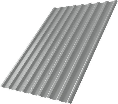 Профнастил С20R 0,45 ПЭ RAL 9006 бело-алюминиевый | Металлобаза Волхонка