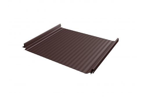 Кликфальц Pro Gofr 0,5 GreenCoat Pural BT с пленкой на замках RR 887 шоколадно-коричневый (RAL 8017 шоколад) | Металлобаза Волхонка