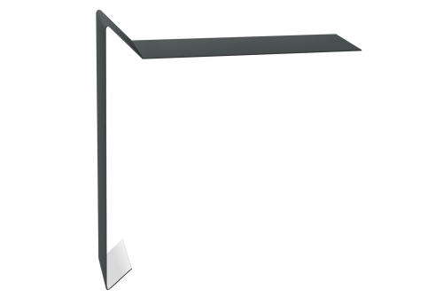 Планка ветровая для мягкой кровли 130х25х100 0,45 PE с пленкой RAL 7005 мышино-серый | Металлобаза Волхонка