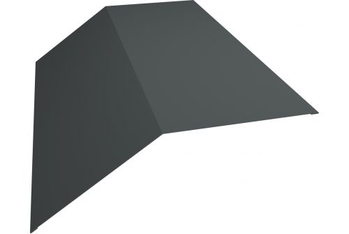 Планка конька плоского 190х190 0,45 PE с пленкой RAL 7005 мышино-серый | Металлобаза Волхонка