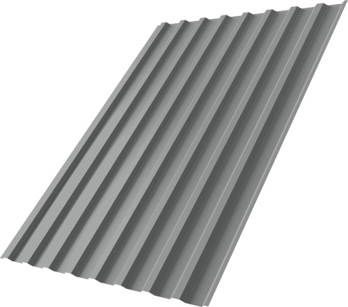 Профнастил С20B 0,45 ПЭ RAL 9006 бело-алюминиевый | Металлобаза Волхонка