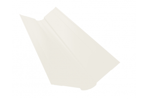 Планка ендовы верхней фигурной 100x100 0,4 PE RAL 9003 сигнальный белый | Металлобаза Волхонка