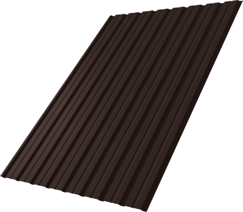 Профнастил С10B 0,4 ПЭ матовый с пленкой RAL 8017 шоколад | Металлобаза Волхонка