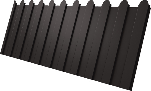 Профнастил С8A в02 фигурный 0,5 Velur с пленкой RR 32 темно-коричневый | Металлобаза Волхонка