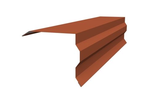 Планка торцевая фигурная 100х85 0,45 PE с пленкой RAL 8004 терракота | Металлобаза Волхонка