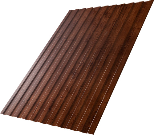 Профнастил С8A в01 0,45 Принт Премиум Бразильская вишня Фреш TwinColor | Металлобаза Волхонка