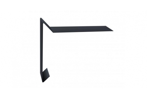 Планка ветровая для мягкой кровли 100х20х100 0,5 Velur RAL 7024 мокрый асфальт | Металлобаза Волхонка