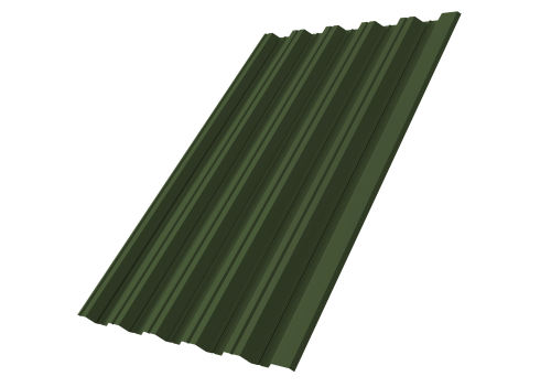 Профнастил НС35R 0,5 Сатин матовый ТХ RAL 6020 хромовая зелень | Металлобаза Волхонка