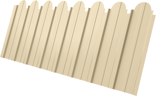 Профнастил C10A фигурный 0,45 Drap ТХ RAL 1015 светлая слоновая кость | Металлобаза Волхонка