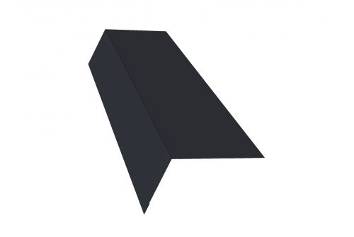 Планка карнизная широкая 100х85 0,5 Velur RAL 7024 мокрый асфальт | Металлобаза Волхонка