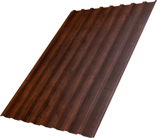 Профнастил С20B 0,45 Принт Премиум Бразильская вишня Фреш TwinColor | Металлобаза Волхонка