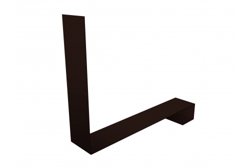 Планка примыкание нижнее к трубе фальц Grand Line 0,5 Quarzit с пленкой RAL 8017 шоколад | Металлобаза Волхонка