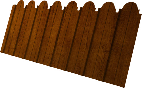 Профнастил C10A фигурный 0,4 Принт Премиум Золотой дуб насыщенный Фреш TwinColor | Металлобаза Волхонка