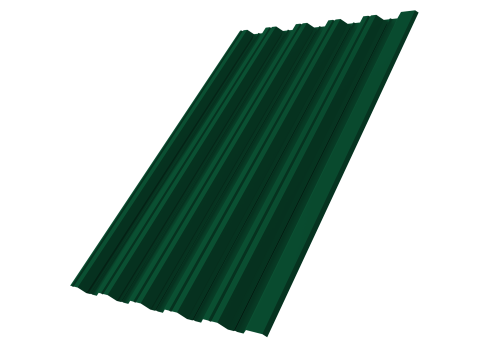 Профнастил НС35R 0,5 ПЭ RAL 6005 зеленый мох | Металлобаза Волхонка