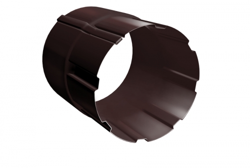 Соединитель трубы Grand Line 90 мм RAL 8017 шоколад | Металлобаза Волхонка