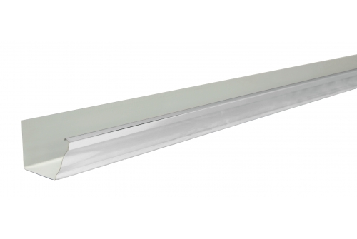 Желоб прямоугольный Vortex 127мм 3м RAL 9003 | Металлобаза Волхонка