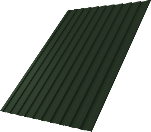 Профнастил С8A в02 0,5 Сатин матовый ТХ RAL 6020 хромовая зелень | Металлобаза Волхонка