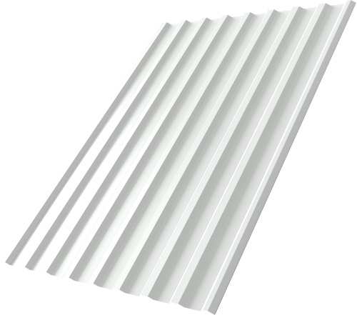 Профнастил С20R 0,4 ПЭ RAL 9003 сигнальный белый | Металлобаза Волхонка