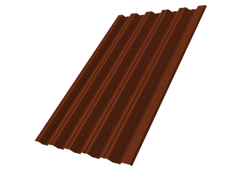 Профнастил НС35R 0,7 ПЭ RAL 3009 оксидно-красный | Металлобаза Волхонка