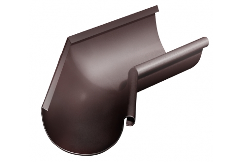 Угол желоба внутренний Grand Line 135 гр 125 мм RAL 8017 шоколад | Металлобаза Волхонка