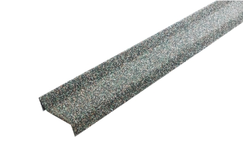 Планка примыкания Grand Line c гранулятом для мягкой кровли зеленая | Металлобаза Волхонка