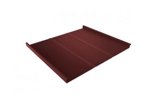 Фальц двойной стоячий Line Grand Line 0,5 GreenCoat Pural BT, matt с пленкой на замках RR 29 красный (RAL 3009 оксидно-красный) | Металлобаза Волхонка