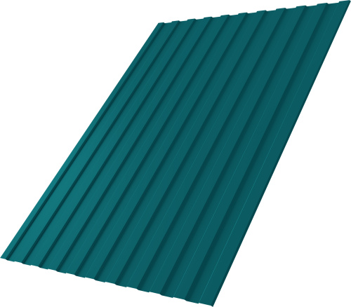 Профнастил С8A в02 0,45 ПЭ с пленкой RAL 5021 водная синь | Металлобаза Волхонка