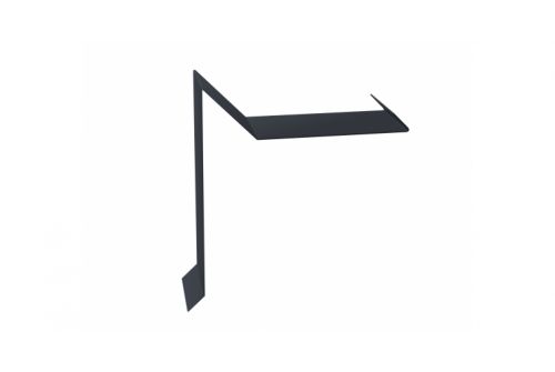 Планка ветровая для мягкой кровли двойная завальцовка 60х30х90 0,5 Quarzit lite с пленкой RAL 7024 мокрый асфальт | Металлобаза Волхонка