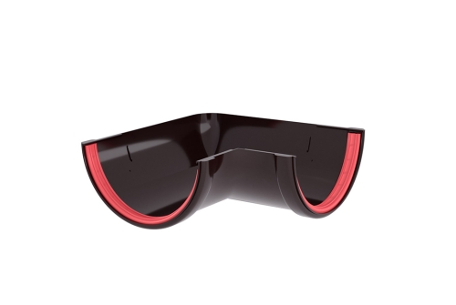 Угол желоба 90 град.Классика 120 ПВХGrand Line коричневый (RR 32) | Металлобаза Волхонка