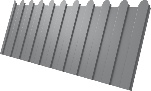 Профнастил С8A в02 фигурный 0,4 ПЭ RAL 7004 сигнальный серый | Металлобаза Волхонка