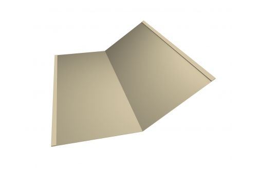 Планка ендовы нижней 300х300 0,5 Satin с пленкой RAL 1015 светлая слоновая кость | Металлобаза Волхонка