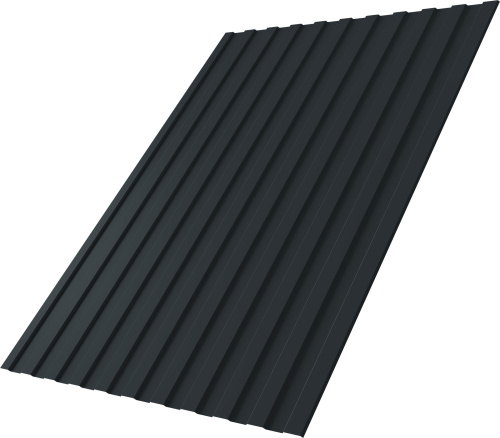 Профнастил С8A в02 0,5 PurPro матовый RAL 7016 антрацитово-серый | Металлобаза Волхонка