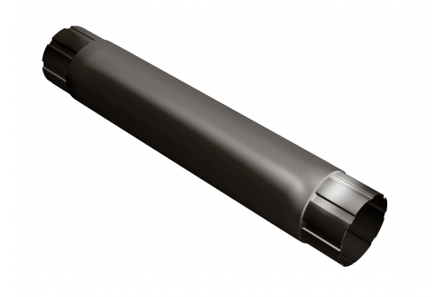 Труба круглая соединительная Grand Line 90мм 1м RR 32 темно-коричневый | Металлобаза Волхонка