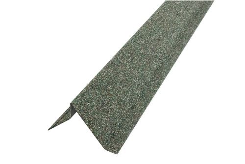 Планка ветровая Grand Line для мягкой кровли 60*30*90 Фартук S5 зеленая | Металлобаза Волхонка