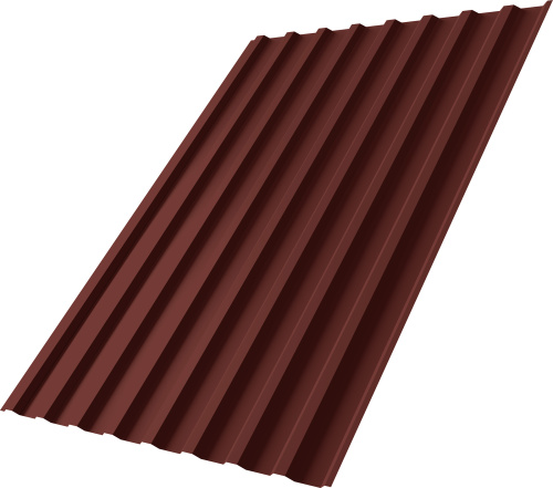 Профнастил С20B 0,45 ПЭ с пленкой RAL 3009 оксидно-красный | Металлобаза Волхонка