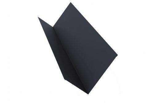 Планка примыкания 150х250 0,5 GreenCoat Pural BT с пленкой RR 23 темно-серый (RAL 7024 мокрый асфальт) | Металлобаза Волхонка