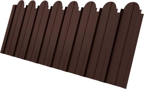 Профнастил C10A фигурный 0,5 Velur RAL 8017 шоколад | Металлобаза Волхонка