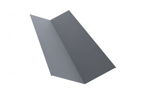 Планка ендовы верхней 145х145 0,45 PE с пленкой RAL 9006 бело-алюминиевый | Металлобаза Волхонка