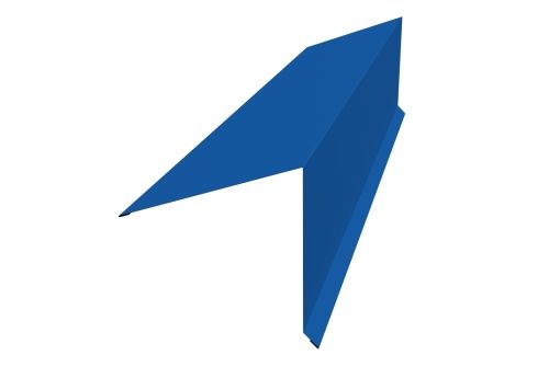 Планка конька односкатной кровли 180x160 0,4 PE с пленкой RAL 5005 сигнальный синий | Металлобаза Волхонка