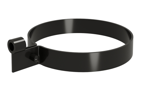 Хомут трубы ПВХ GL черный (RAL 9005) | Металлобаза Волхонка