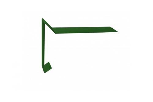 Планка ветровая для мягкой кровли 100х20х70 0,5 Velur RAL 6005 зеленый мох | Металлобаза Волхонка