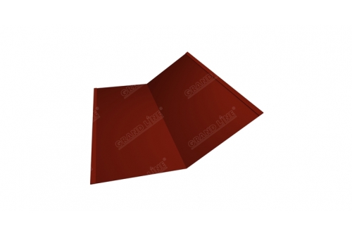 Планка ендовы нижней 300х300 0,5 Satin с пленкой RAL 3009 оксидно-красный | Металлобаза Волхонка